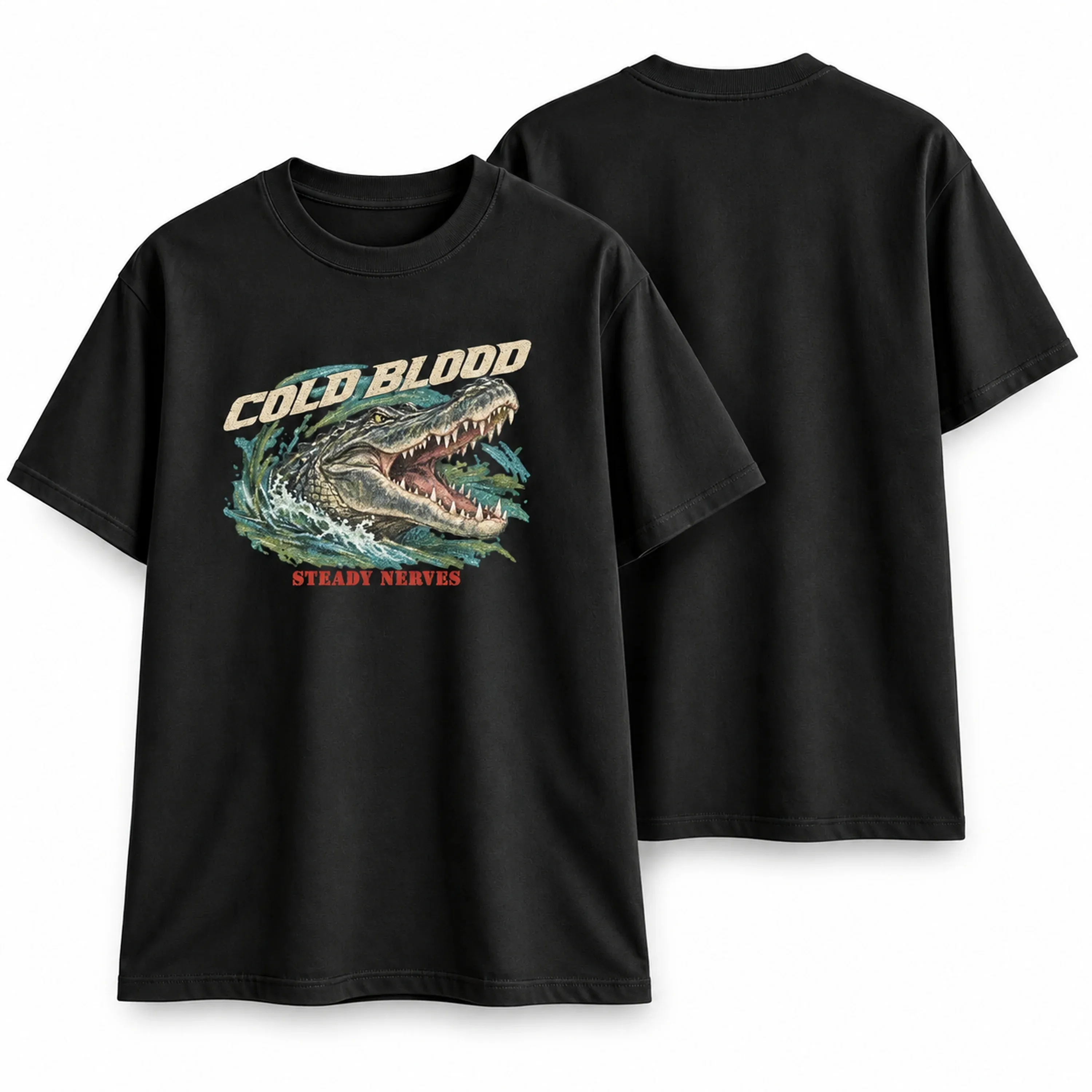 Trendy Cold Blood Alligator Graphic Unisex T-Shirt Size S-XXXXL