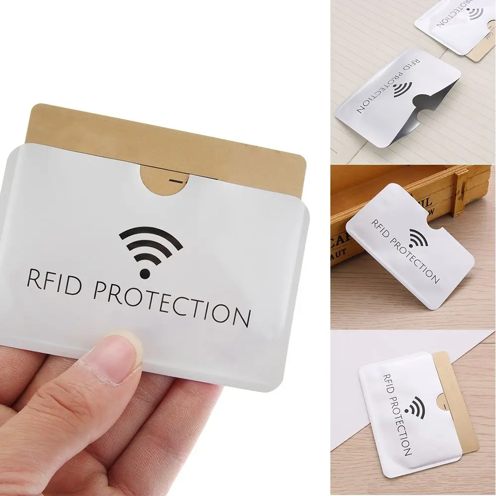 

10/20pcs Silver Wallet Aluminium Credit Cards Covers Card Case Anti Rfid Anti-theft ID Card Holder