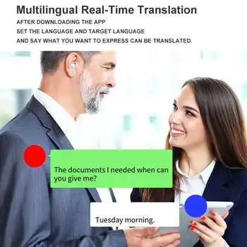 Sluchátka s překladačem jazyků Podpora překladu 144 jazyků Efektivní Bluetooth překladač Sluchátka pro studium 6 nejlepší prodej Čínské překladačské zařízení - №3