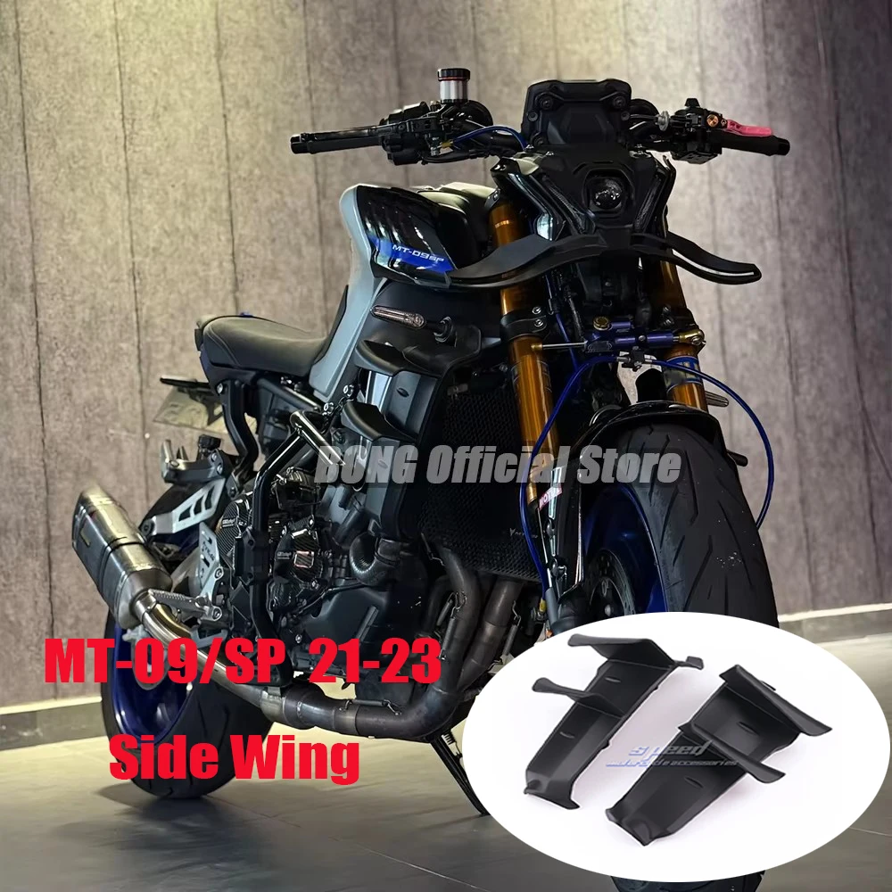 Passend für Yamaha MT-09/SP Seitenflügel-Seitenspoiler, Frontspoiler, MT09 2021 2022 2023, Frontspoiler, unterer Spoiler, Flanke