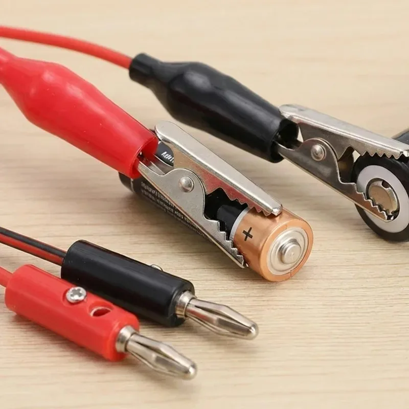 1-10Sets Banana Plug To Alligator Clips Multimeters Standard Electrical Test Equipment Test Leads Two-End Connector Supplies