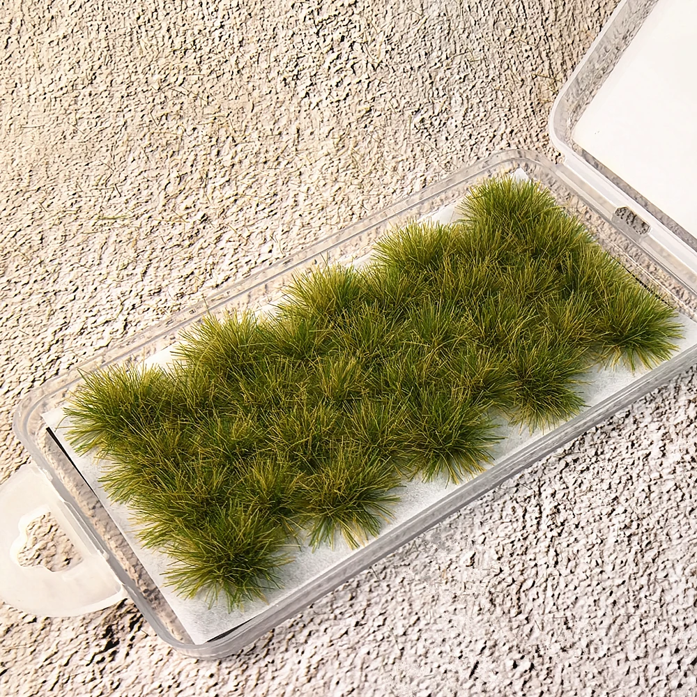 DIY Material Realistic Grass Tuft Miniature Grass Bushes Plant Cluster Scenery Mutlicolor Simulation Grass Nest Model Sand Scene