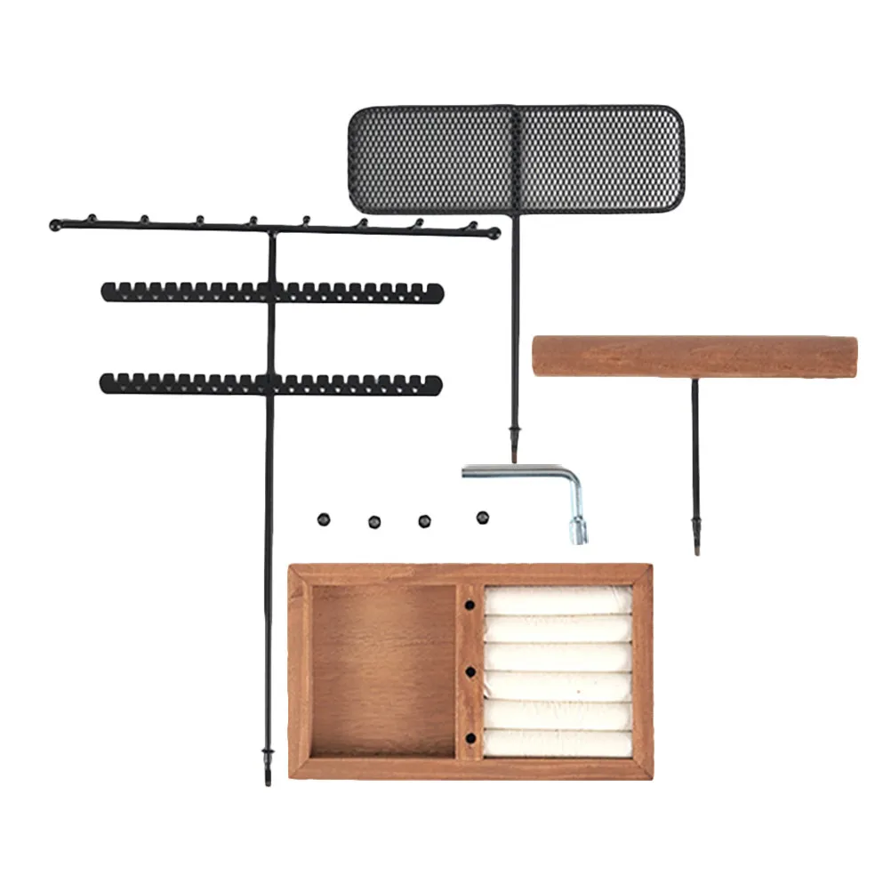 

Multilayer Jewelry Storage Rack Vintage Style Desktop Organizer for Necklaces Bracelets Earrings Rings Watches Display Stand