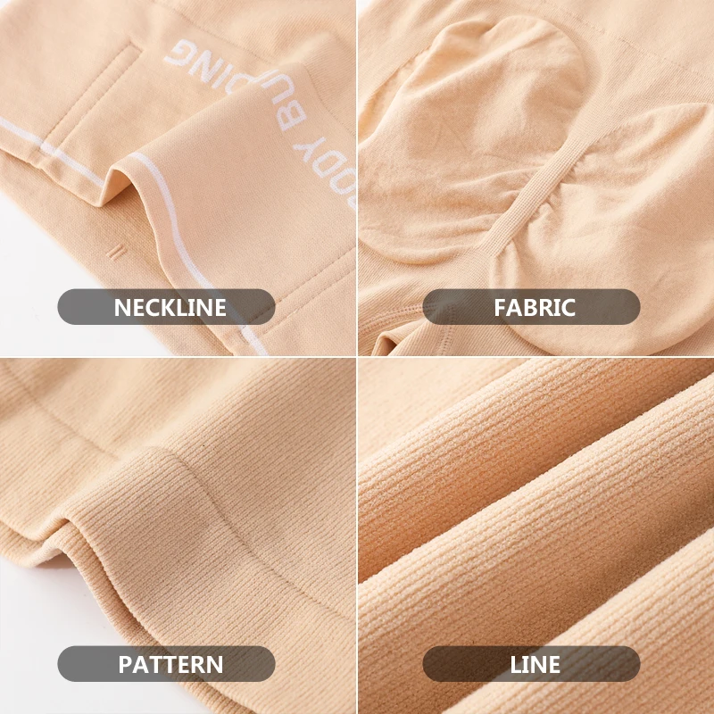 Flarixa سلس عالية الخصر سراويل داخلية للرجال الورك رفع تشكيل الجسم الملابس تنفس القطن شقة البطن الملابس الداخلية النسائية #6