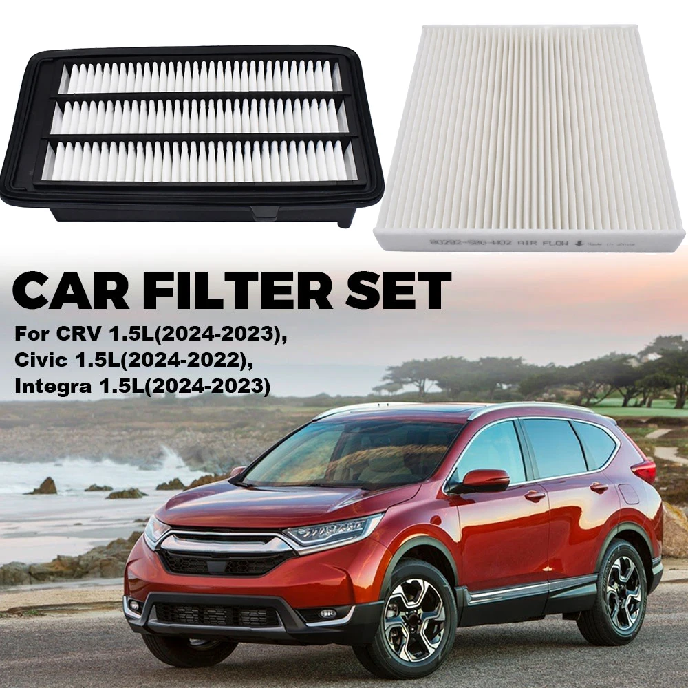 Car Engine Cabin Pollen Air Filter For Honda CR-V CRV Civic X 1.5L Turbo 2016 2017 2018 2019 2020 17220-5AA-A00 80292-TF0-G01