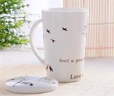 500ML. Refined Bone China Thermal Mug, Porcelain Mug, Big Espresso Cups, Fashion Tazas Tea Cups, for Cafeteira Espresso