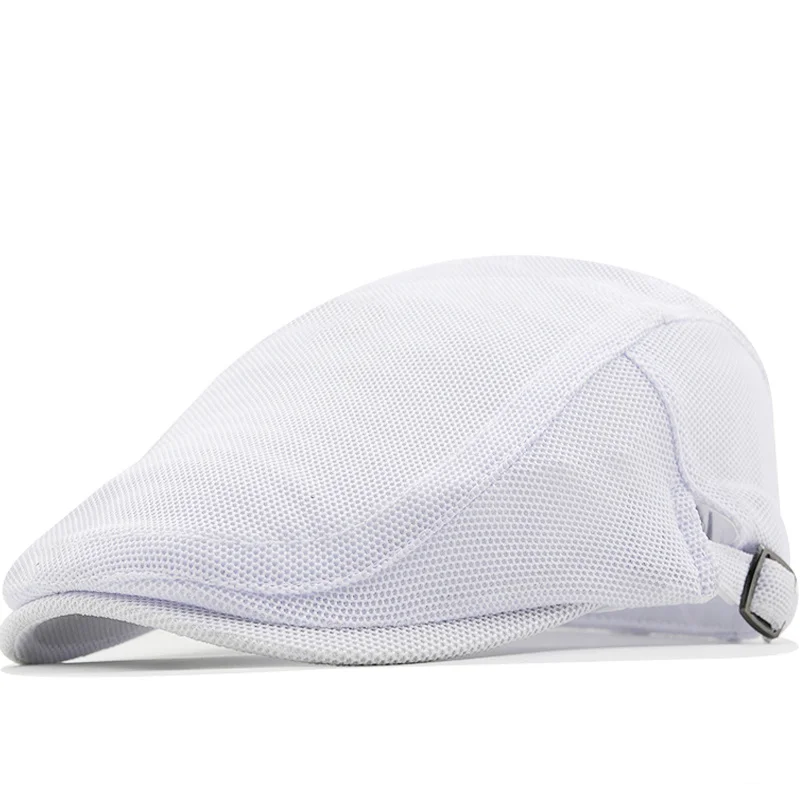

Mesh Newsboy caps Summer Breathable Casual Outdoor Retro Beret Hats Octagonal hat Fashion Solid Flat Caps