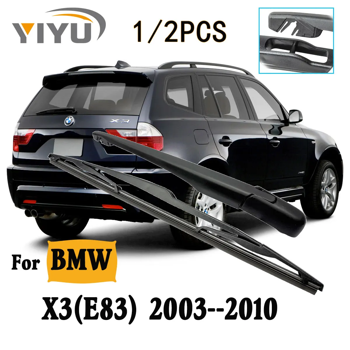 1/2PCS Heckscheibe Wischerblatt Wischerarm Kit Für BMW X3(E83) 2003--2010 Windschutzscheibe Windschutzscheibe Heckscheibe