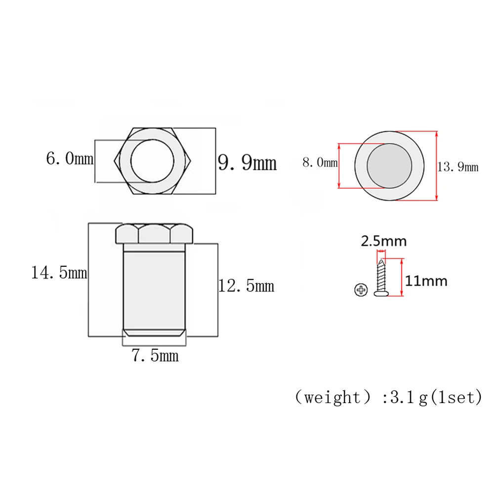 

Guitar Accessories Tuning Machine Bushings Screws for Peg Tuner Pegs Heads Tuners