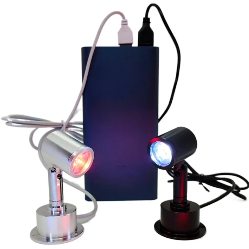 3W DC5V Led USB Spotlight  Jewelry Cabinet Showcase Counter Lamp Surface Mounted Ceiling Mini Spot Light USB 5V Interface