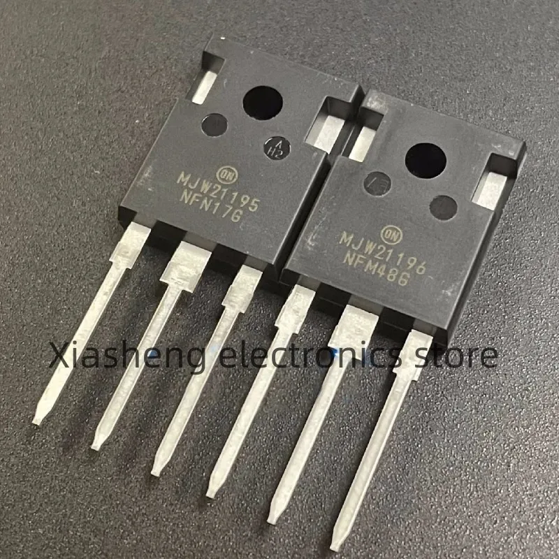 

100% New and Original 1Pair MJW21195 + MJW21196 TO-247 Audio Amplifier Transistor Powerful Transistors Good Quality