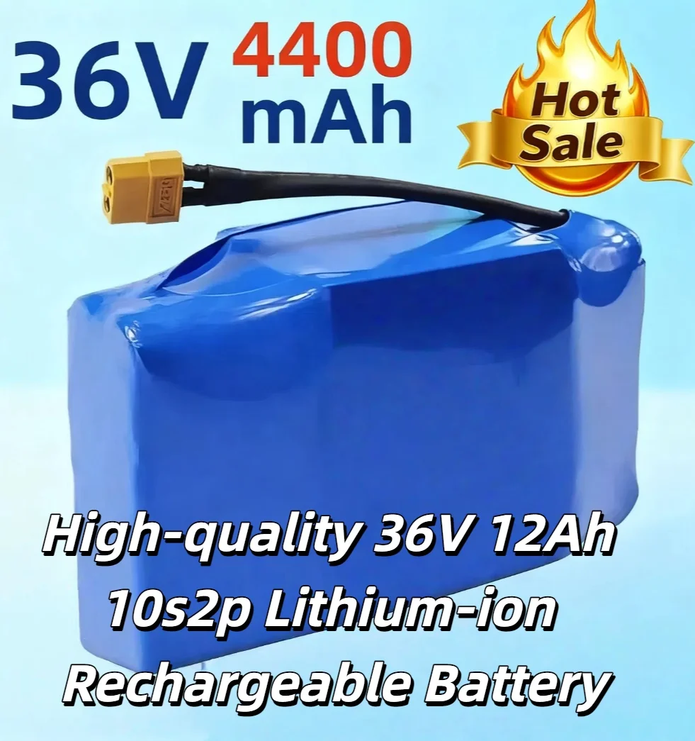 

High-quality 36V 12Ah 10s2p Lithium-ion Rechargeable Battery, for Electric Self-balancing Scooter Unicycle, Premium Power Supply