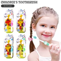 Children's toothbrush soft bristles dental care, 3 to 6 years old baby infant cute cartoon kids training toothbrush