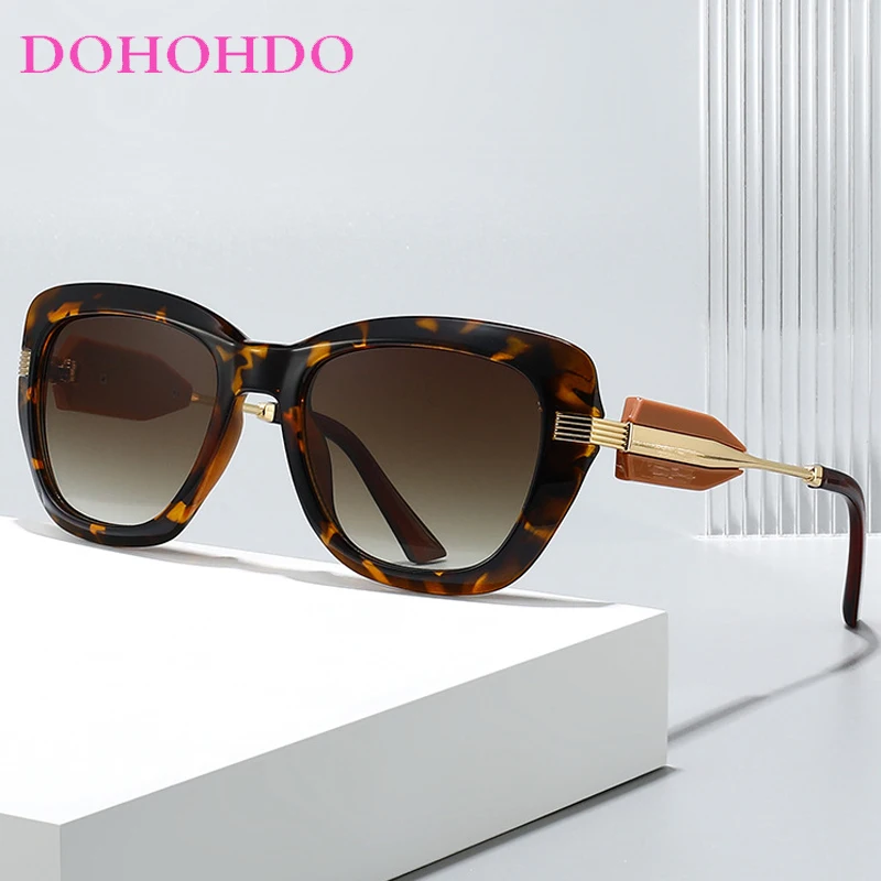 

New Luxury Metal Cat Eye Sunglasses Men Women Trendy Designer Shades Driving Shades Summer Traveling Sun Glasses Male UV400 Очки