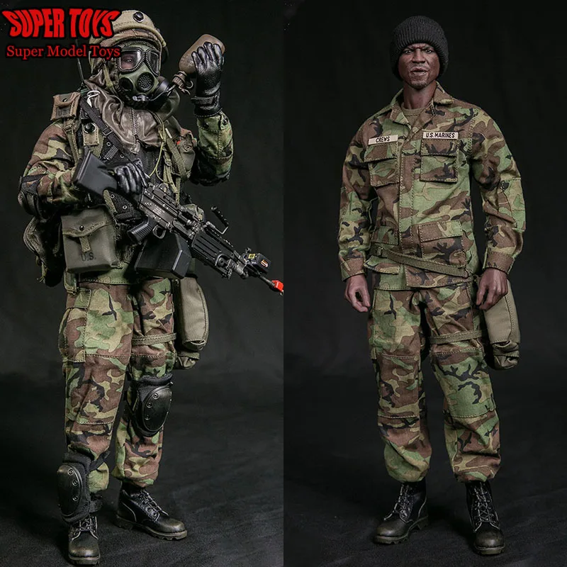 

DAMTOYS 78082 1/6 Full Set Male Soldier USMC Urban Warfare Exercise Machine Gunman Gunnery Sergeant Crews 12 Inch Action Figure