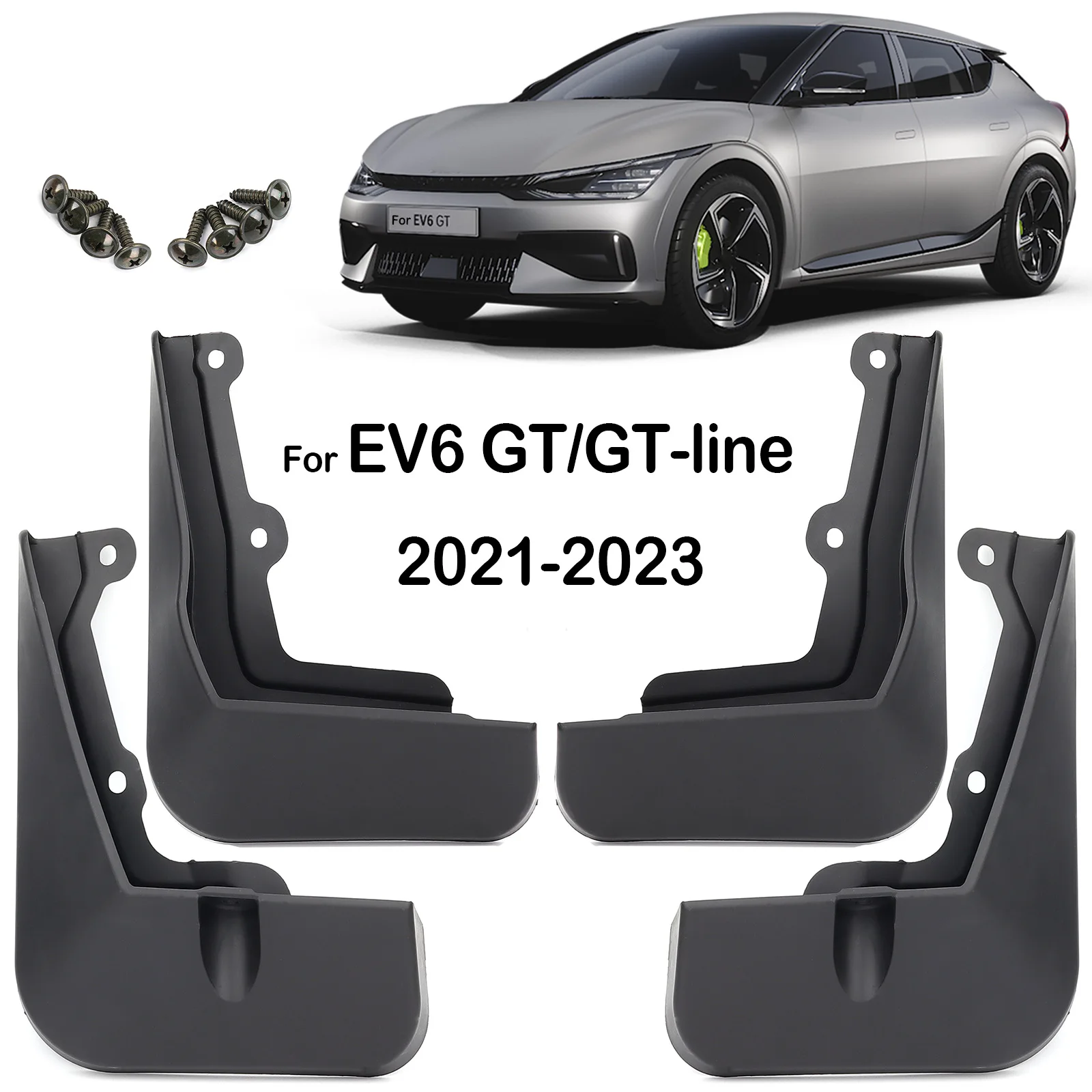 Set of 4x For Kia EV6 GT-Line GT Line CV EV 2021 2022 2023 Mud Flaps Splash Guard Mudguards Front Rear Fender Car Styling