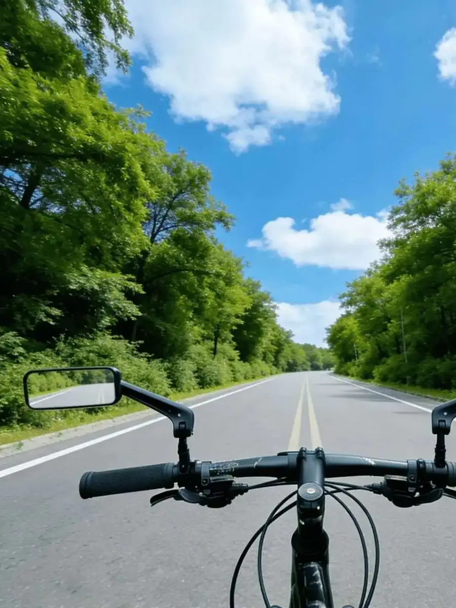 AliExpress NONE Pair of Bike Mirrors, Mirrors for Handlebars, 360-Degree Rotating Rear View Glass Lens, Safe Riding Mirrors, Scratch-Resistant