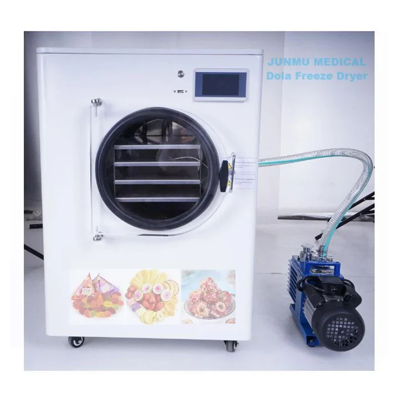 Low price bench top mini lyophilizer vacuum  dryer with 8 port manifold for laboratory