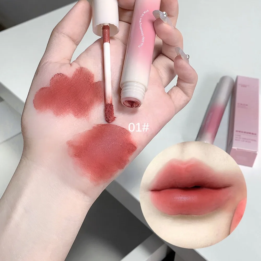 1/2/4PCS Whitening Lip Glaze Soft Long-lasting Color Payoff Non-stick Formula Smooth And Soft Texture Brighten Skin Colour