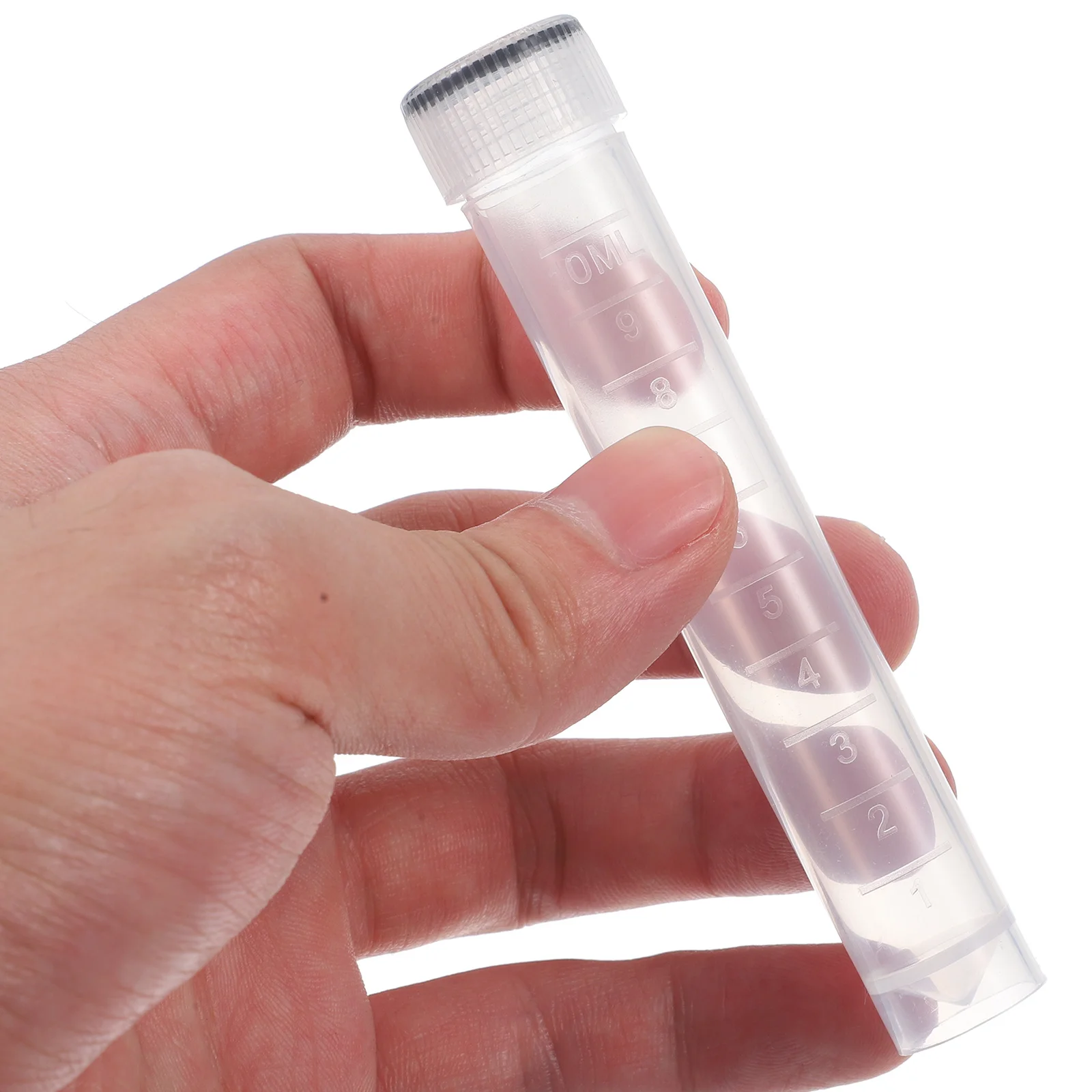 10pcs Cryovial Tubes 10ml Freezing Plastic Test Tube Cold Storage Sample Vials Teaching Devices Safe Experiment