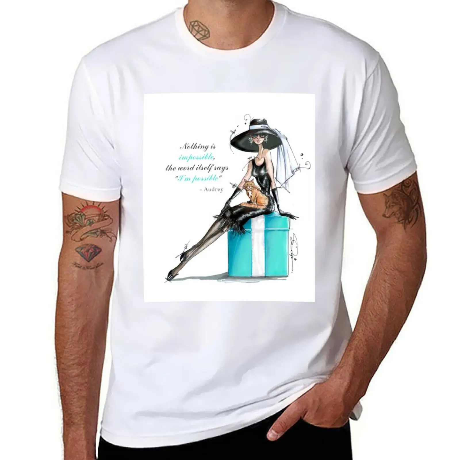 

Audrey fashion illustration - Nothing is impossible! T-Shirt t shirts designer t shirts for man graphic funny T-Shirt