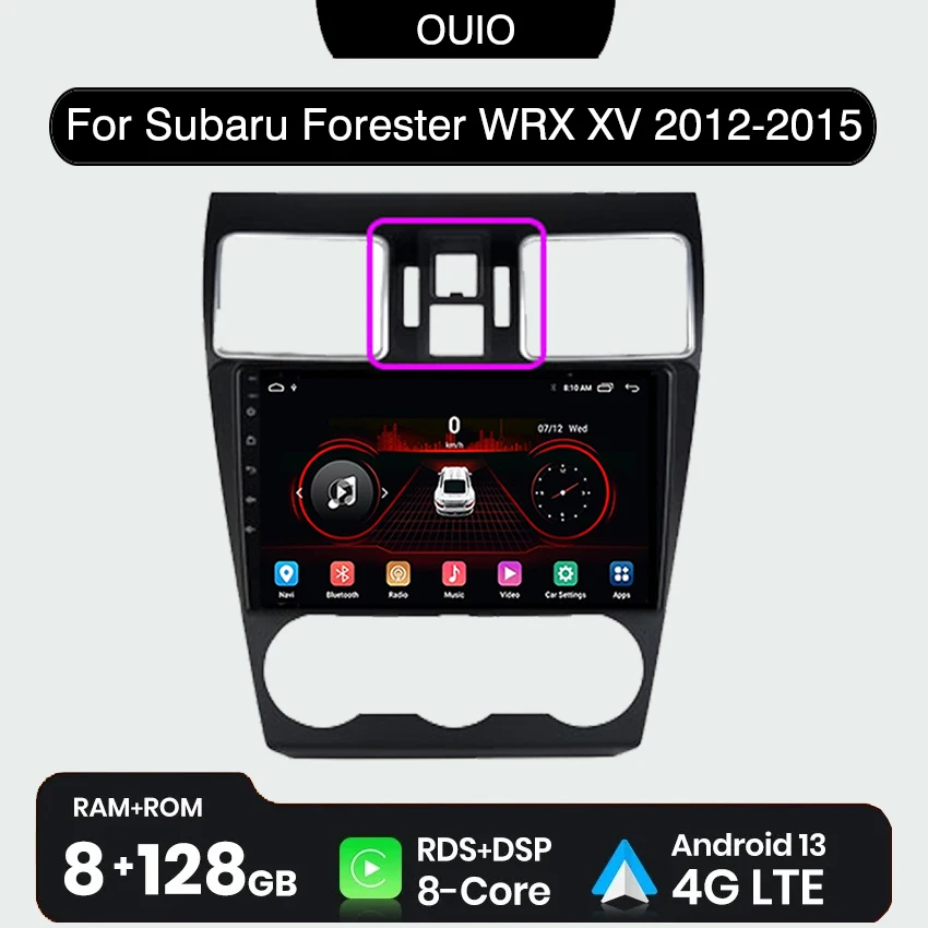 

4G Android 13 radio For Subaru Forester WRX XV 2012-2015 Car stereo Multimedia Player Carplay Auto GPS navigation 2DIN