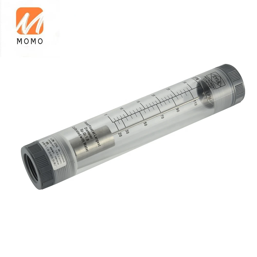 Plastic PVC variable area vertical air rotameter chemical glass ozone gas flow meter