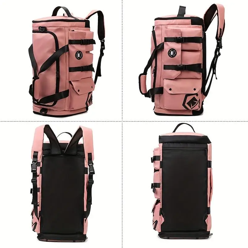 Large Capacity Soccer Travel Backpack Dry Wet Separation Sports Gym Bag, Separate Shoe Storage Compartment Zipper Bag Travel Duffel Bag For Business Trip - view 3