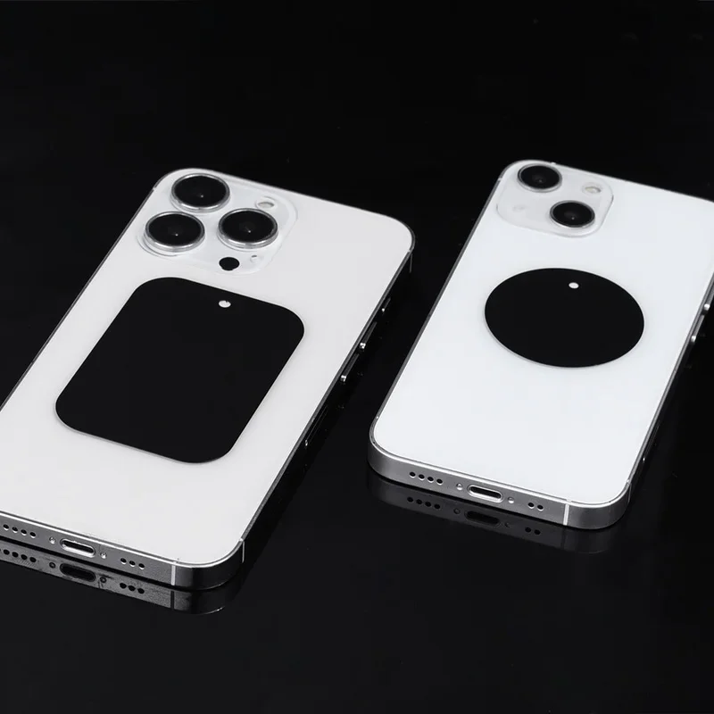 Metal Plate for Magnetic Car Mount Phone Holder Self-Adhesive for Phone Magnet Car Stand Mount Rectangular Round Plate Sheet