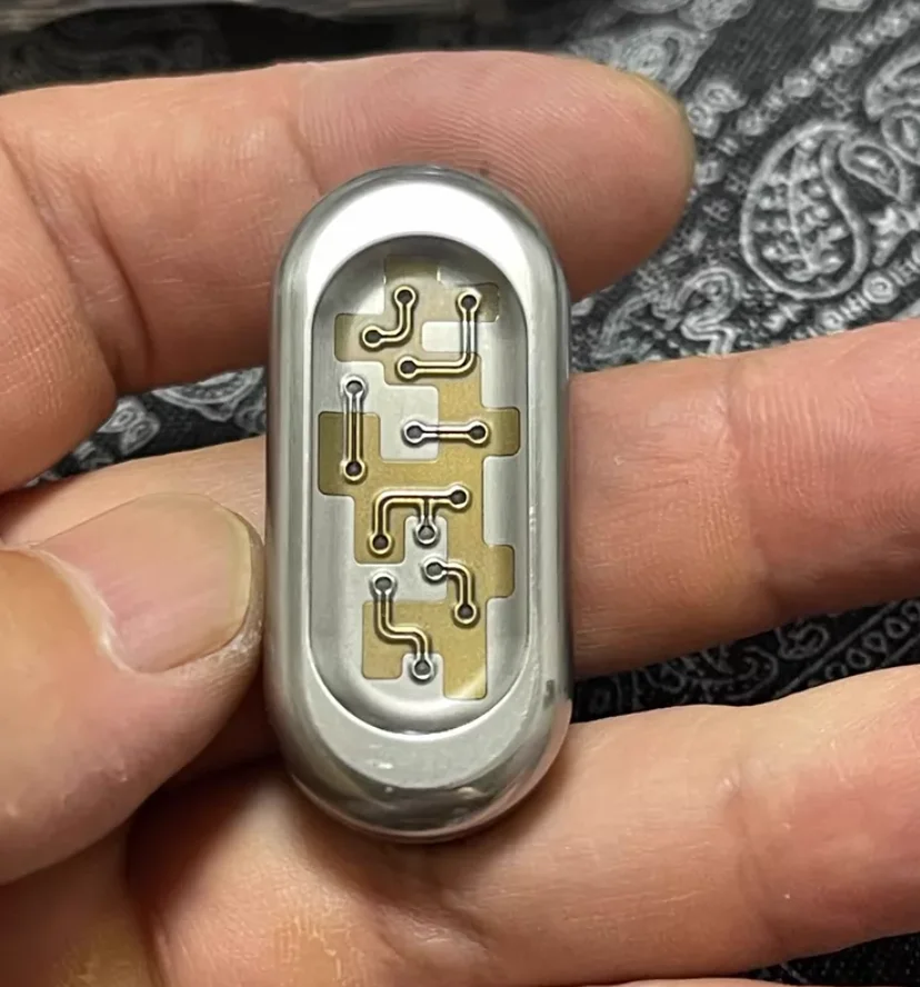 Used EDC DZ brass electrode top b+steel section steel slider fidget slider decompression toy