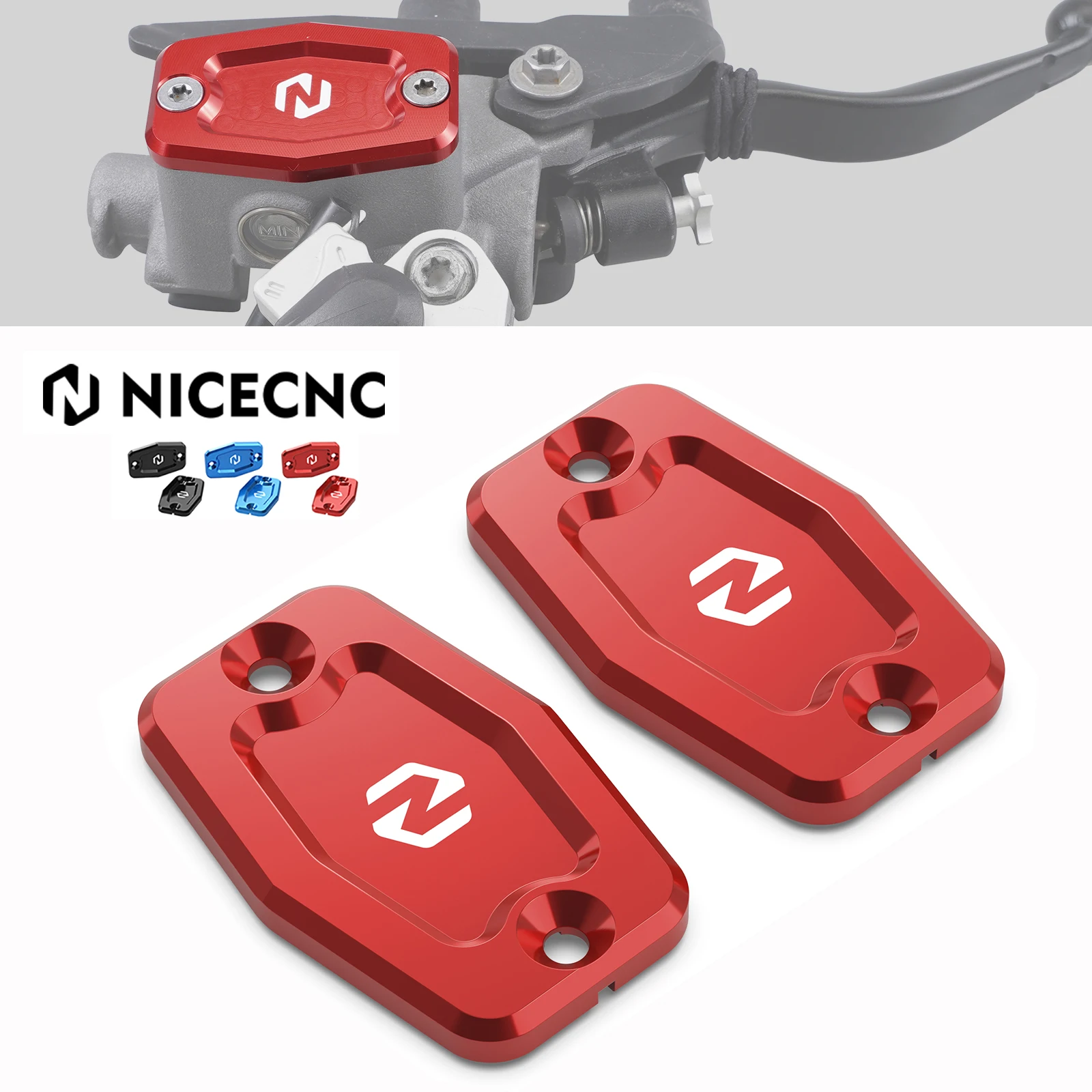 

NICECNC For GasGas EC300 EC 250 2024 Front Brake Clutch Reservoir Cover Caps EC ECF 250 300 350 250F 350F 2021-2024 Aluminum