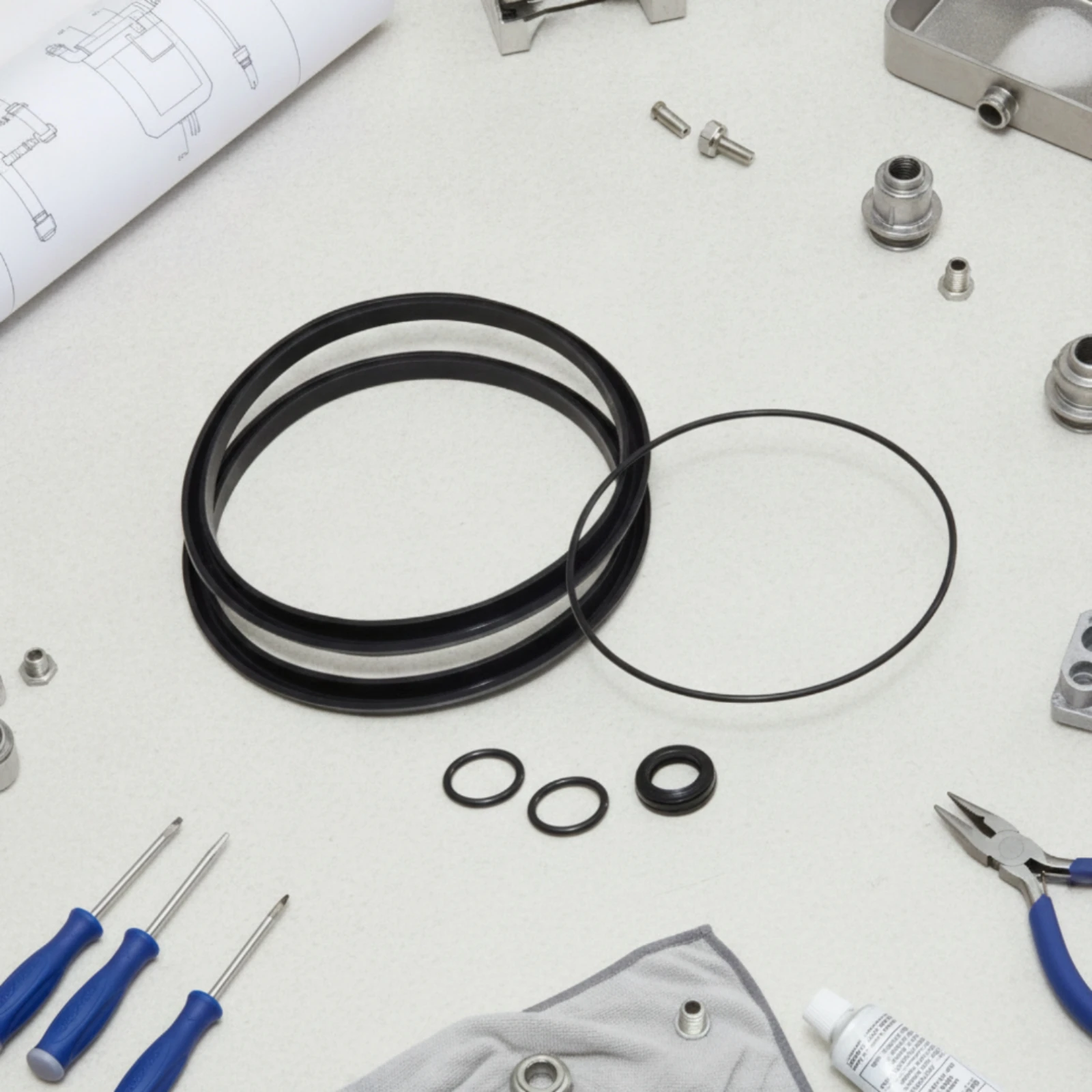 Tire Changer Cylinder Seal Kit Leak Resistant Rubber Seal Seal Kit Tire Changer Gasket Exact Fit Replacement Part Pneumatic view 4