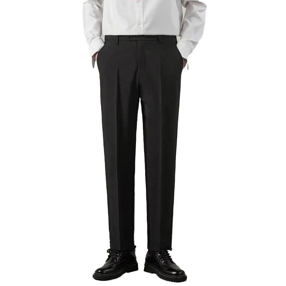 

Business Slim Pants Korean Style Pants Casual Outings Classic Fit Polyester Fabric Regular Length Sizes From M To 2XL