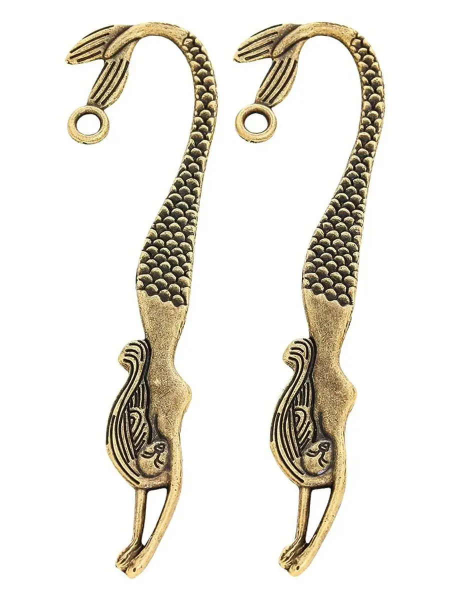 Gold, Bronze, Silberfarben, Meerjungfrau, Schwimmen, Lesezeichen, Metall, Marque De Page, Schmuck, DIY-Zubehör, 81 x 21 mm – Detail 3