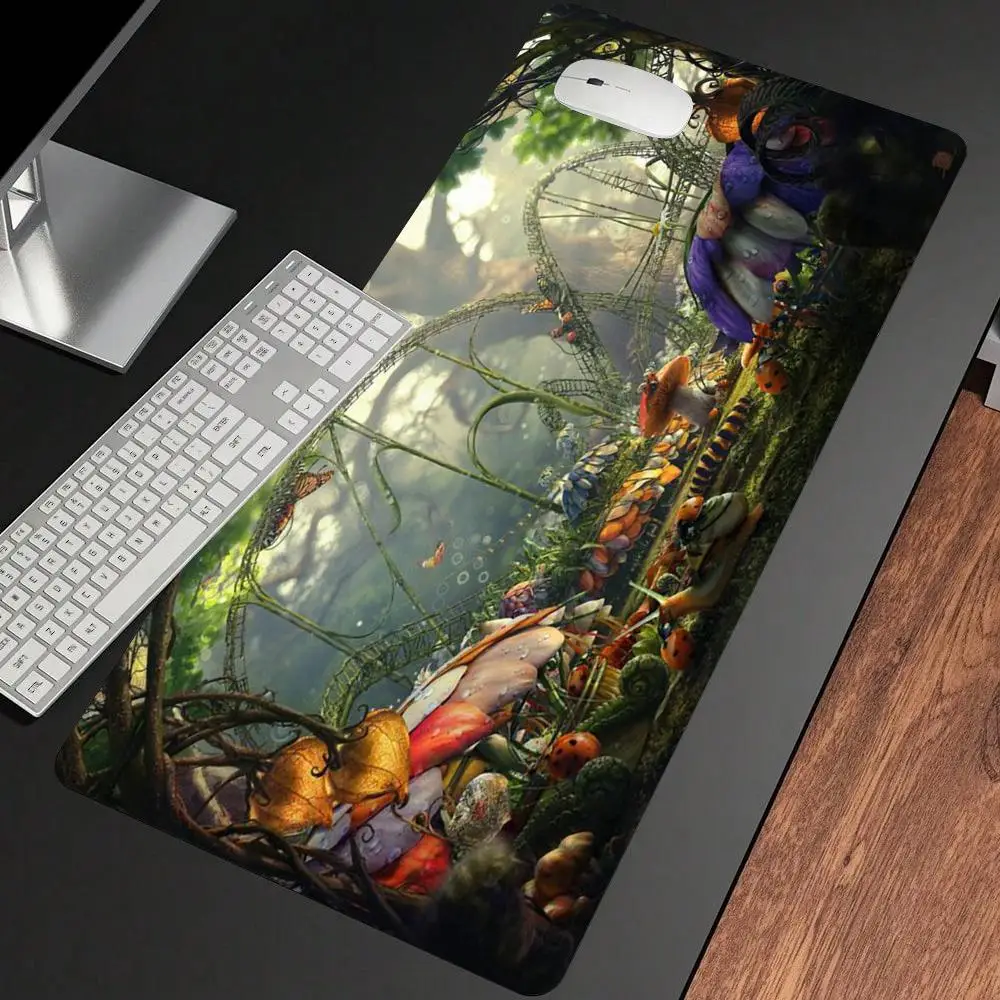 

Forest landscape mouse pad, moss deer pattern, thickened anti-slip rubber desk pads, computer office notebook accessory