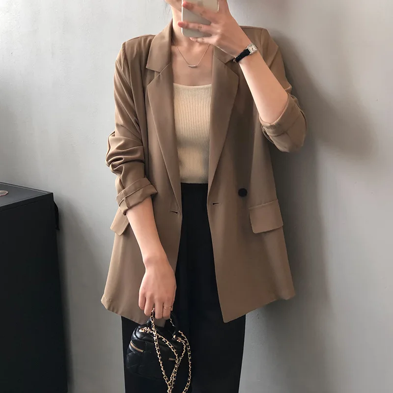 Thin Fashionable Suits for Women 2024 Summer New Korean Style Loose, Light and Drapey Jackets for Women