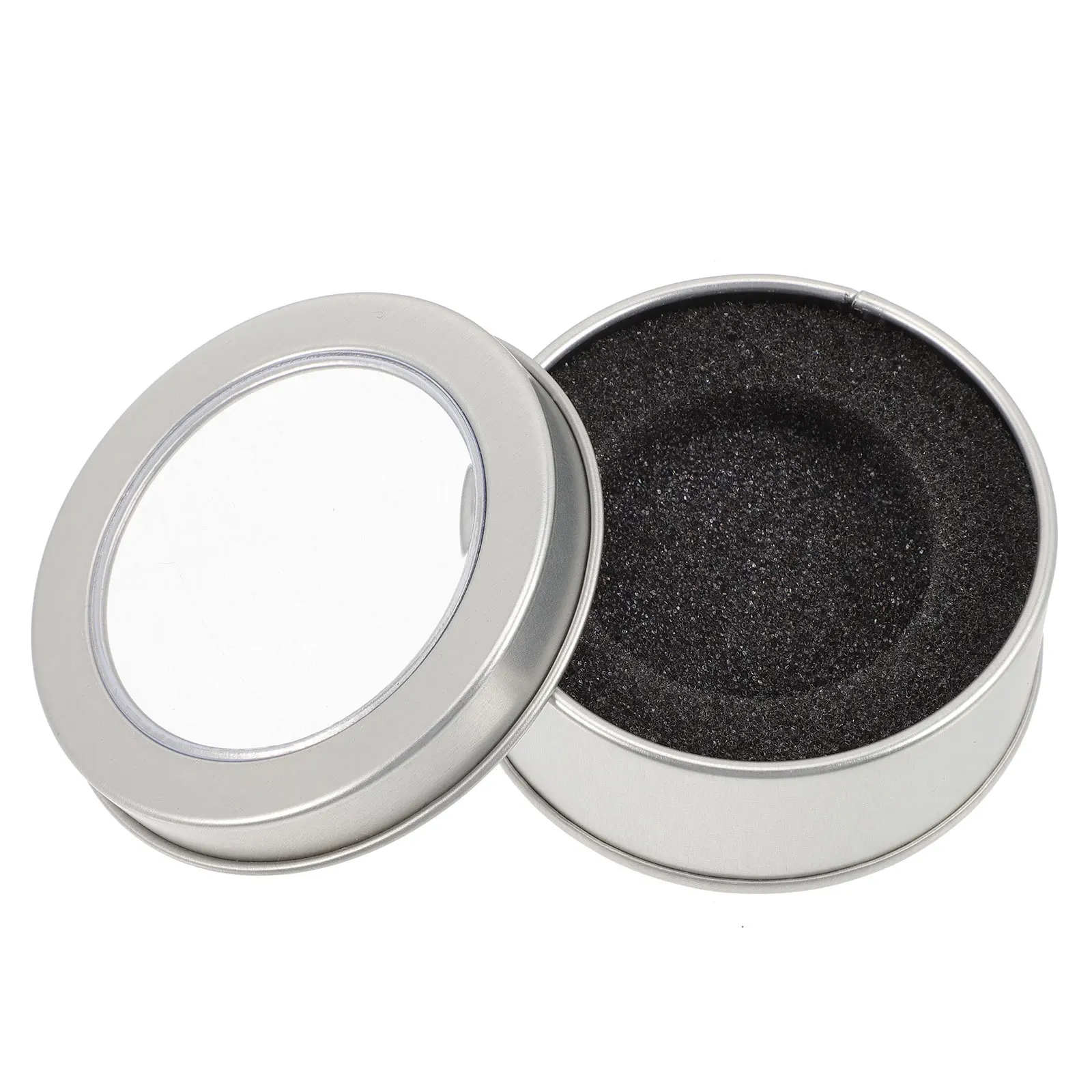 3pcs Holder Single Coin Case Coin Storage Box Dust Resistant Transparent Capsule For Commemorative Coins Tinplate Display