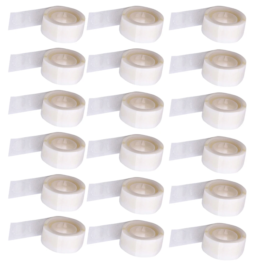 

18 Rolls Balloon Glue Clear Dot Stickers Envelope Sealing Home Organization Label Adhesive Emulsion Round Labels