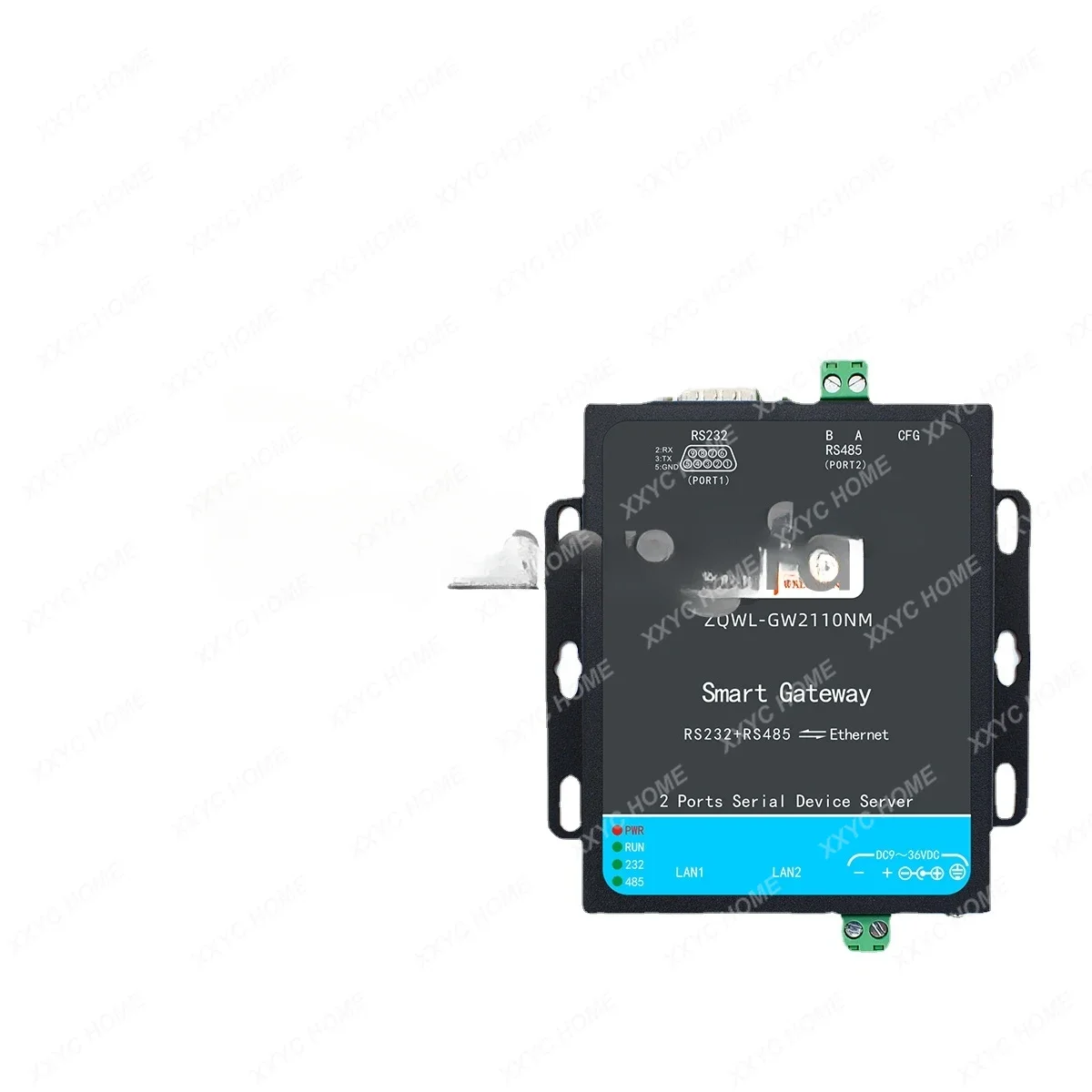 Serial communication server, Modbus gateway, dual network port switch, 1-channel RS232/485 to Ethernet module, MQTT active polli