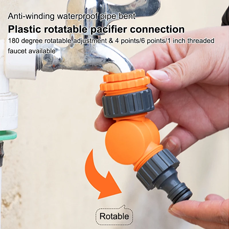 خرطوم حديقة 1/2 بوصة، موصل سريع، محول صنبور بقفل مقاوم للتسرب، تركيب بلاستيكي لأنظمة الري والري في الحديقة