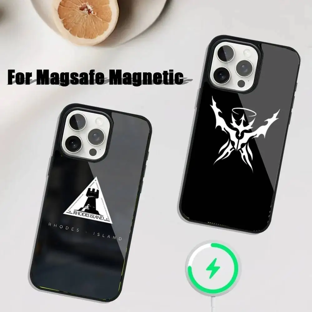 

Arknights logo Phone Case For iPhone 17,16,15,14,13,12,11,Pro,Max,Plus,Mini,SE4,E Magnetic Magsafe Wireless Charging