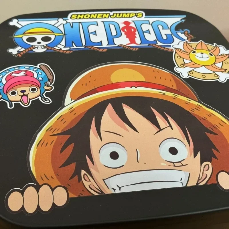 11L One Piece Anime que rodea Luffy negro rojo cubo de basura de gran tamaño para el hogar lata de almacenamiento creativa de gran capacidad al por mayor