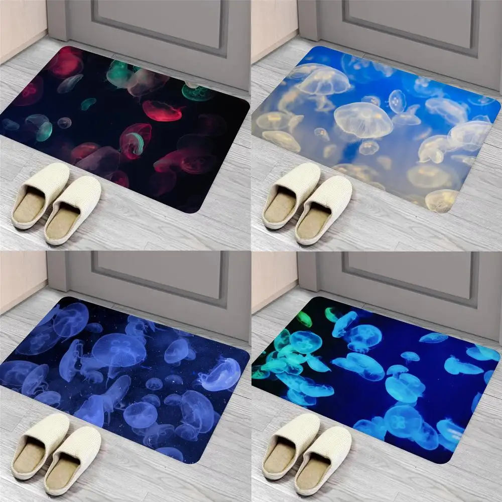 

Deep Sea Jellyfish Floor Mat Entrance Door Mat Nordic Style Home Doormat Bathroom-Toilet Mats Bedroom Hotel Decor Mat