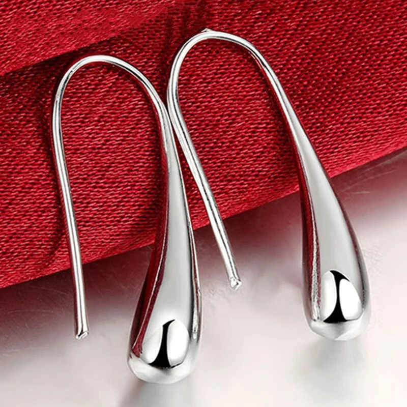 Hot Sale 925 Silver Earring Fashion Jewelry Teardrop/Water drop/Raindrop Dangle Earrings For Women Valentine Gifts