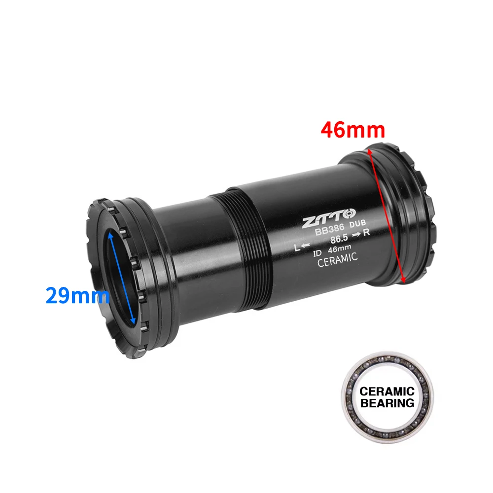 ZTTO BB386 Ceramic Threaded Lock Bottom Bracket 24mm 29mm 30mm for