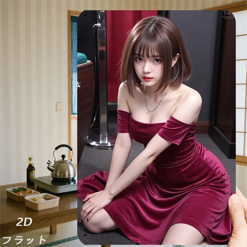 

Elegant Woman in Burgundy Dress Metal Wall Art - 8x12 Inch Retro Tin Sign Decorative Painting for Home Interior