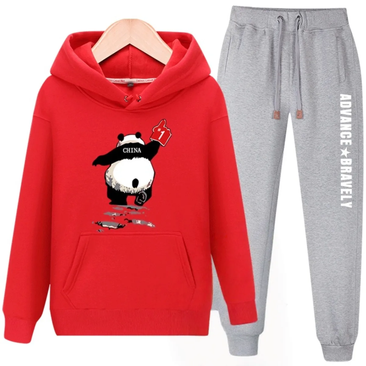 

Новинка 25, мужской комплект свитеров, мужские осенне-зимние бархатные штаны с капюшоном, модный бренд Zhongshan, спортивные штаны, комплект из двух предметов