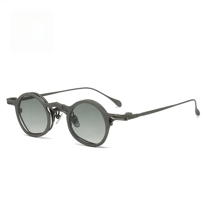 Belight Optik Lipat Klip Pada Kacamata Kacamata Hitam Titanium Vintage Retro Wanita Pria Resep Kacamata Optik RG1924TI