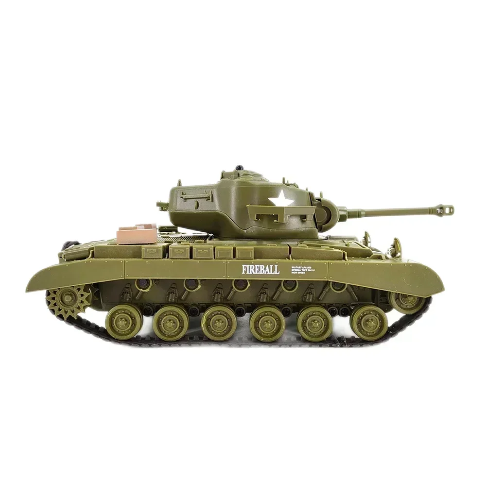 1: 30 Gesimuleerde Sherman Pershing 2.4G Afstandsbediening Tank Draadloze Gevechtstank Model Speelgoed Volwassen Jeugd Cadeau Voor Kinderen