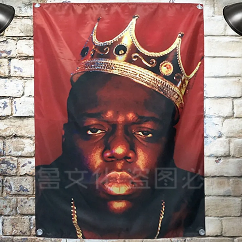 The Notorious B.I.G Heavy Metal Band Poster Music Banner Background Wall Flag Decor Vintage Creative Cloth Art Painting